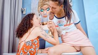 Online film Curly & Dayana Kamil in Lesbians Share Ice-Cream And Dildo - Beauty-Angels