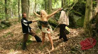 Online film Blonde Witch Magda Endures BDSM Gang Bang & Outdoor Flogging