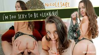 Online film VRHUSH Nicole Sage is tired of cleaning and wants to fuck