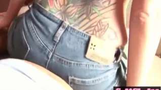 Online film POV teen dry humps dude over jeans