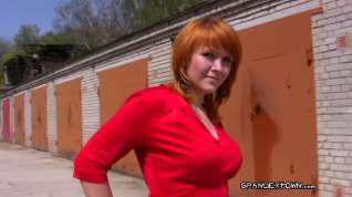 Free online porn Nastya Russian Redhead Showing Off Her Big Butt In Spandex