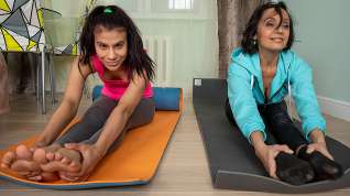 Free online porn Lesbian yoga teacher seduces her young female student