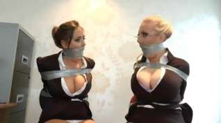 Online film Jess & Emma Taped Up Security Guards