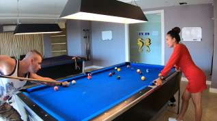 Online film Amateur couple playing pool and having passionate sex afterwards