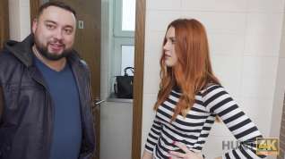 Online film HUNT4K. Belle with red hair fucked by stranger in toilet in front of BF