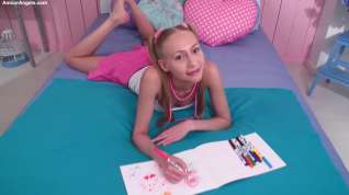 Online film Passionate Blonde Babe With Pigtails Is Alone At Home And