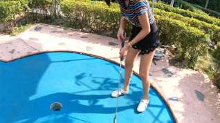 Online film Amateur Thai teen is really bad at minigolf but good at sex