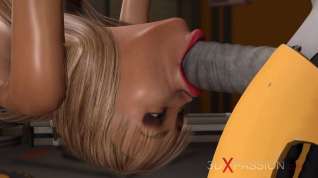Online film Lesbian sex in Area 51. A horny blonde gets fucked by a female android