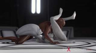 Online film 3d alien dickgirl fucks a hot ebony slave in the space station