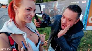 Online film Kessie Shy & Andy Star in Redhead Kessie Shy Banged Behind Billboard! - KINK