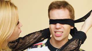 Online film mom teaches blindfold stepson in anal fetish