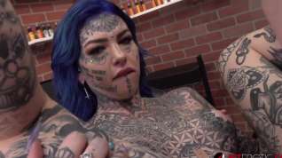 Online film Amber Luke gets a asshole tattoo and a good fucking