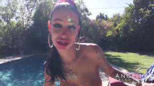 Online film Angelina Valentine Poolside - AngelinaValentine