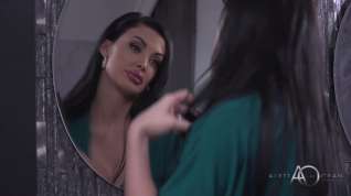 Online film Busty brunette, Aletta Ocean is giving a head to her new lover and then getting banged