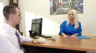Online film Busty blonde cock teaser, Alura Jenson is about to fuck her new employee in her office