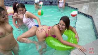 Online film Lesbian teens having a climax at the pool