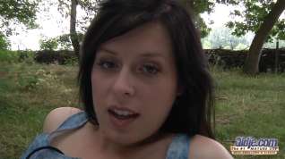 Online film Horny, old man is fucking a frisky teen brunette in the nature and getting incredible blowjobs