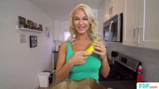 Online film London River is a busty, blonde honey who likes to have sex with a delivery guy