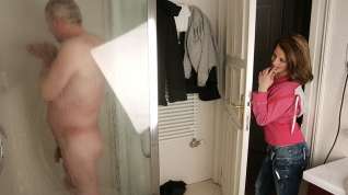 Free online porn Horny Babe Catches A Dirtu Old Man In The Shower - MatureNL