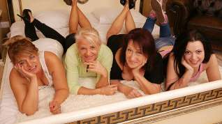 Online film Four Old And Young Lesbians Making Out On Bed - MatureNL