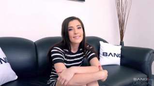 Online film Dirty minded brunette, Jenna Reid is fingering her ass while getting fucked on the sofa