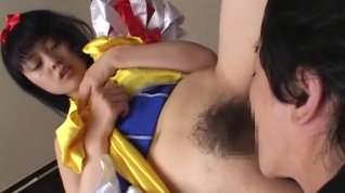Online film Japanese cosplay teen with hairy pussy licked and fingered