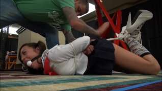 Online film hogtied in public