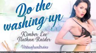 Online film Kimber Lee,Nathan Raider in Do the washing-up - SexLikeReal Shemale