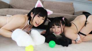 Online film Kanon Momojiri and Hikaru Minatsuki Cute Creampie Cat Cafe Part 1 - SexLikeReal