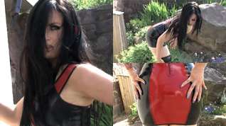 Online film Charlotte Jaques in Black Red Dress - LatexHeavenVideo