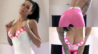 Online film Stacey Lacey in White Top and Pink Capri Pants - LatexHeavenVideo