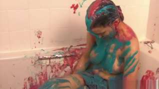 Online film Lace and multi-colored gunge