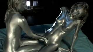 Online film Silver paint inferno Lesbian 4