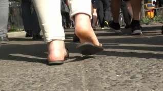 Online film Slightly Dirty Ebony And Ivories Street Feet Walking - slow motion