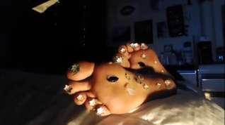 Online film Cute friend Glitter sleeping feet pt 3