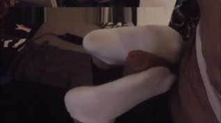 Online film Cumshot on socks and feet after nasty footjob foot fetish teen fucked hard