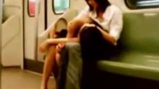 Online film Asian lesbian couple make out in metro