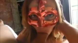 Online film Amateur Masked Babe sucks a hard cock