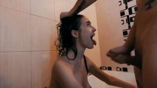 Online film Wet teen babe suck dick in the shower after a dance party