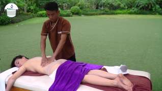 Online film Sexy style Jappan Back massage oil herbal hearts Relaxing and pain relief