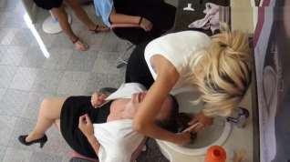 Online film Backward shampoo in fwd sink