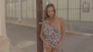 Online film Clover naked and excited in public