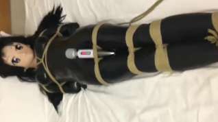 Online film latex kigurumi bondage vibrating