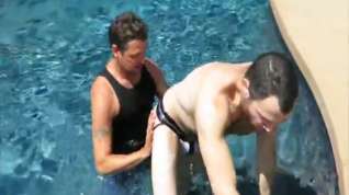 Online film fucking in the pool