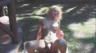 Online film sexy Outdoor pound With A yummy blond