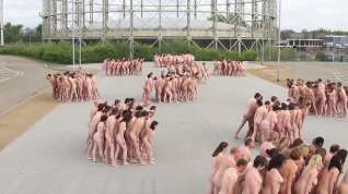 Online film British nudist people in group 2