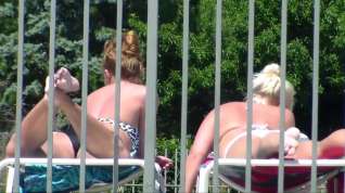 Online film 1 of 3 Candid Bikini Butt Tanning Pool Selfie Blonde Redhead