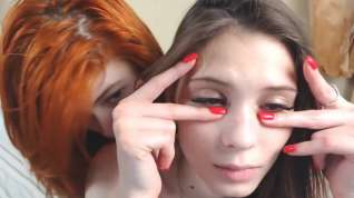 Online film hot brown haired and redhead lesbians