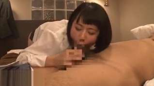 Online film Japanese massage with office lady in pantyhose