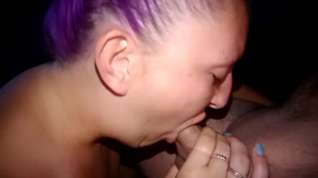 Online film Purple haired submissive throatfuck